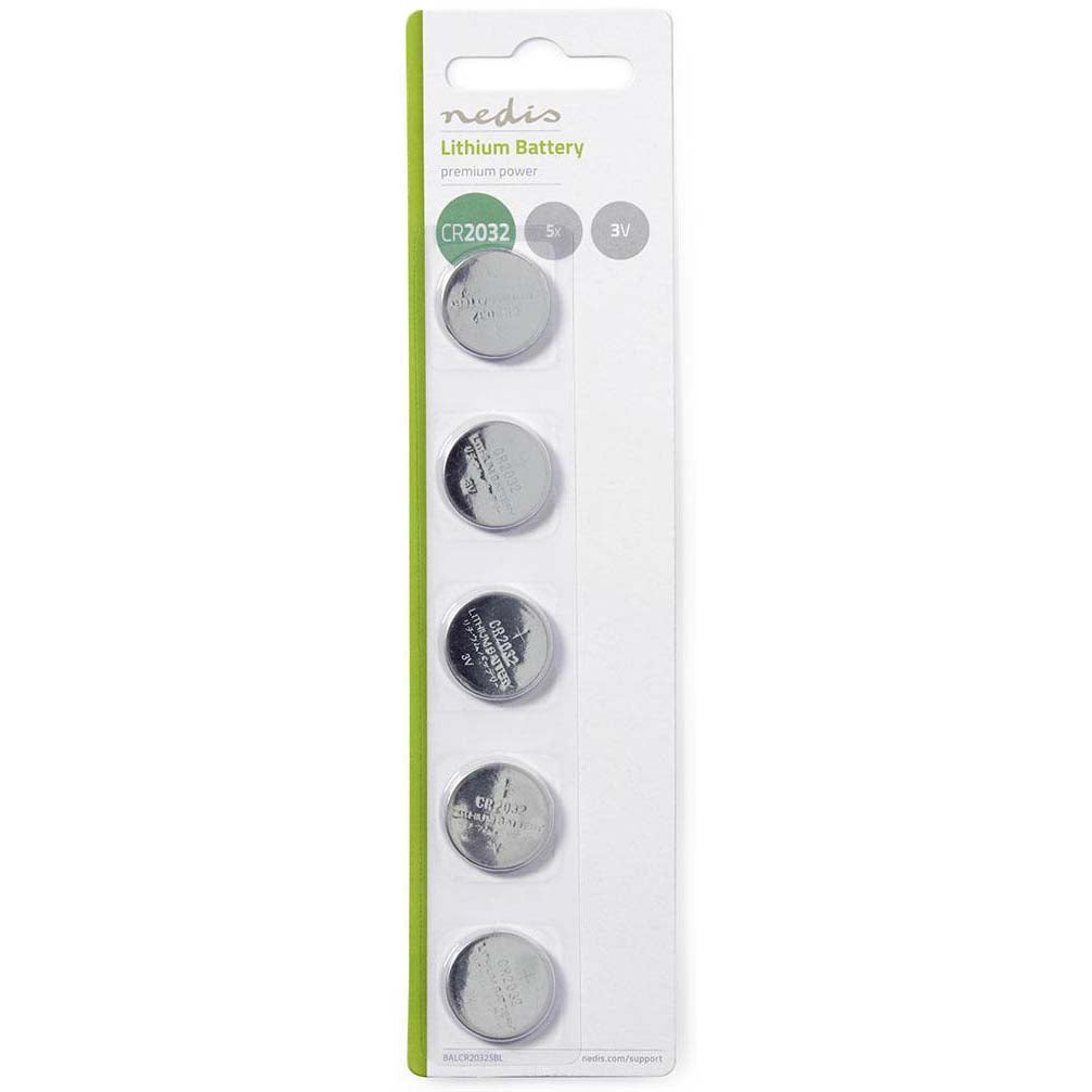 Nedis BALCR20325BL Lithium Button Cell Battery CR2032 3.0V 5004LC (5x) von Nedis