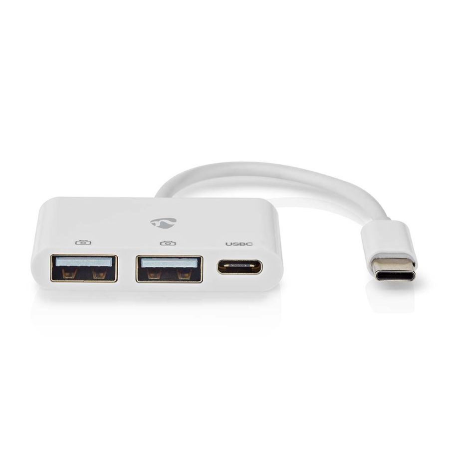 Nedis USB-Hub 1x USB-C™ 1x USB-C™ - 2x USB 2.0 A, 3-Port port(s), Stromversorgung über USB von Nedis