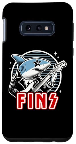 Hülle für Galaxy S10e Retro Rock Shark E-Gitarre Männer Frauen Kinder Lustiger Hai von Nerrrdy