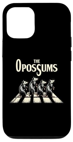 Hülle für iPhone 14 Pro Retro Opossum Crossing Rock Herren Damen Kinder Lustiger Opossum von Nerrrdy