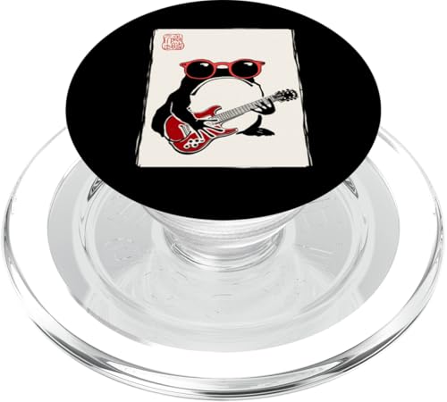 Lustige Grumpy Frog Gitarre Rockmusik Kawaii Japanisch PopSockets PopGrip für MagSafe von Nerrrdy