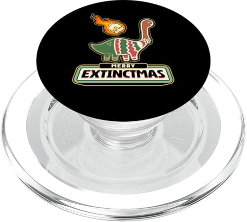 Lustiges Dinosaurier-Wortspiel Merry Extinctmas Ugly Christmas Dinosaurier PopSockets PopGrip für MagSafe von Nerrrdy