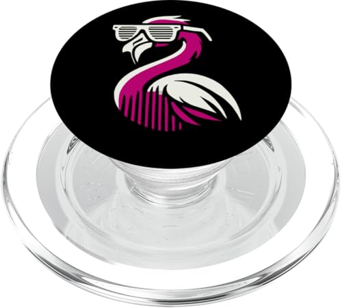 Pink Flamingo in Brille Herren Damen Kinder Lustiger Flamingo PopSockets PopGrip für MagSafe von Nerrrdy