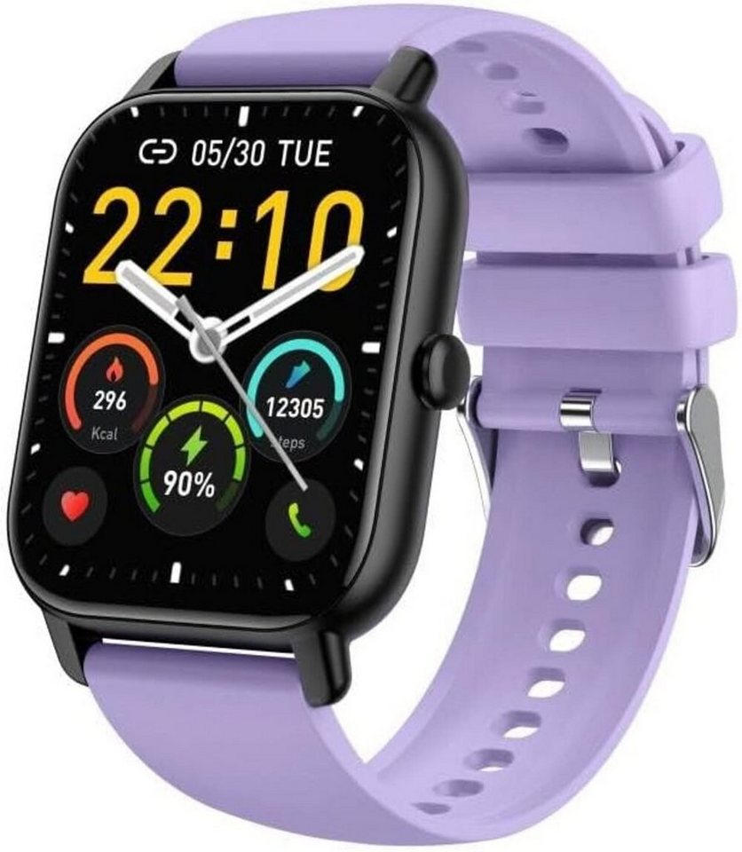 Nerunsa Smartwatch (1,85 Zoll, Android iOS), 110+ Sportmodi Sportuhr, Fitnessuhr mit Herzfrequenz IP68 Wasserdicht von Nerunsa
