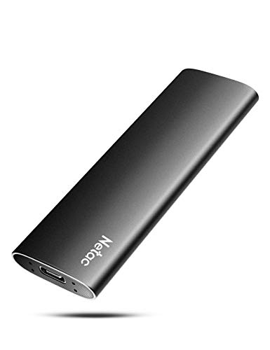 Netac 2TB SSD Extern USB 3.2 Gen 2, Externe Festplatte SSD für Laptop, TV Aufnahmen, Mac, PS4, PS5, Xbox, Handy Android (USB C Aluminum) von Netac