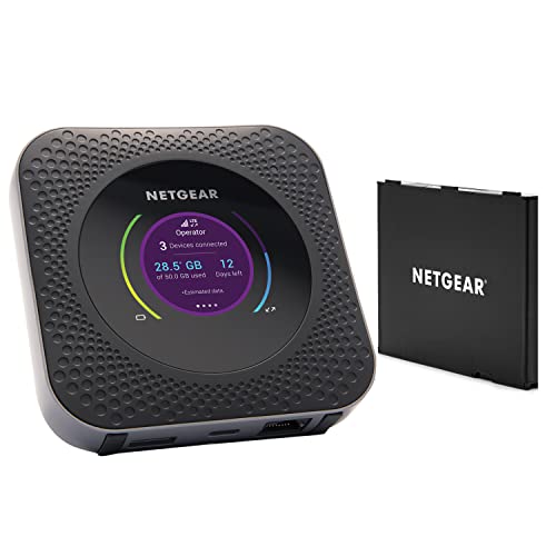 NETGEAR MR1100 4G LTE Router / Mobiler WLAN Router (bis 1 GBit/s Download-Geschwindigkeit, Hotspot für bis zu 20 Geräte, M1 inkl. Zusatzakku MHBTR10) von Netgear