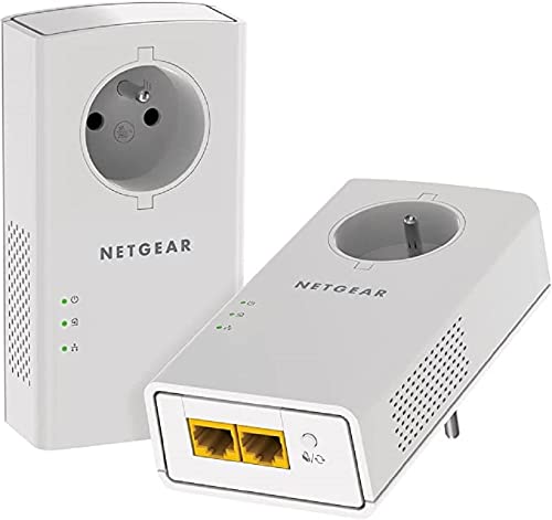 Netgear PLP2000 Powerline (nur für Frankreich, französischer Stecker, mit integrierter Steckdose) von Netgear