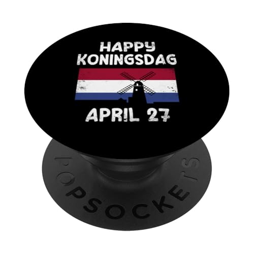 Happy Koningsdag 27. April Niederländische Flagge Königstag Holland PopSockets Klebender PopGrip von Netherlands Flag Designs Proud Dutch Roots