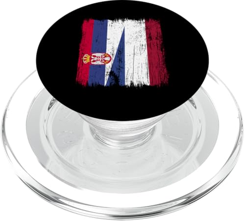 Serbien, Holland, halbe Flagge, serbisches niederländisches Erbe PopSockets PopGrip für MagSafe von Netherlands Flag Designs Proud Dutch Roots