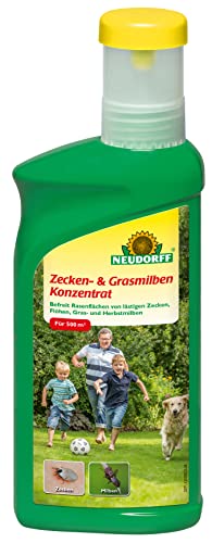 Neudorff Zecken- und Grasmilben Konzentrat befreit Rasenflächen von lästigen Zecken, Gras- und Herbstmilben, Insekten, 500 ml von Neudorff
