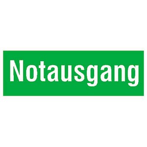 Hinweisaufkleber "Notausgang" rechteckig 29,7 x 10,5 cm von Neutral