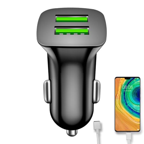 2-Port-USB-Autoladegerät |. USB-Autoladegerät-Adapter, unterstützt schnelles Laden |. 5V3,1A Schnellladeleistung ermöglicht das gleichzeitige Laden von Geräten über Zwei Ports. -USB-Ladegerät von NevPuose