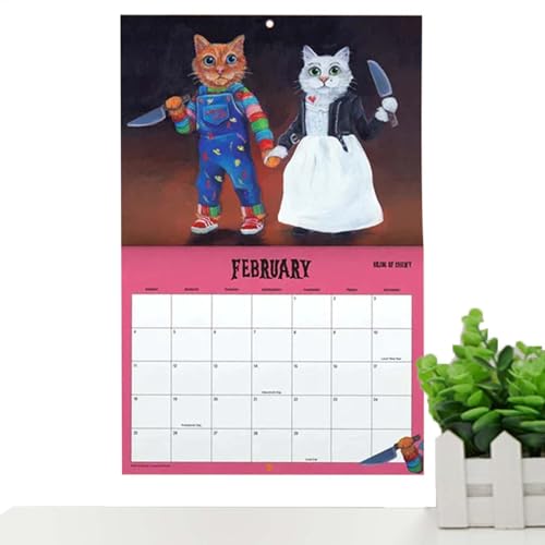 Kalender 2024 Katzen – Kalender 2024 Katzen, 12-Monatsplaner |. Kalender 2024 Katzen, 12-Monatsplaner, Scaredy Cats Design, 11 x 8 Zoll, 12-Monatskalender, Jahresplaner, Wandkalender, perfektes Weihna von NevPuose