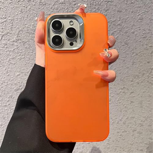 NevStp Handyhülle mit Farbverlauf-Beschichtung für iPhone 12 13 14 15 Pro Max 11 Kameraobjektiv-Schutzhülle, Hartschale, orange, für iPhone 12 von NevStp