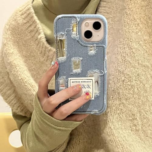 NevStp Stilvolle Rose Red Hole Cowboy Soft Phone Case für iPhone 13 12 14 Pro Max 11 12 13 14 Schutzhülle für die Rückseite, Hellblau, für iPhone 13 von NevStp