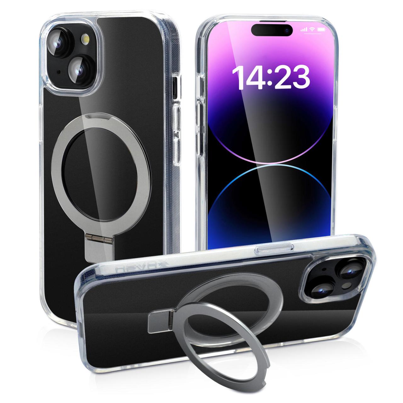 Nevox StyleShell SHOCKFlex Stand für iPhone 15 - Transparent von Nevox