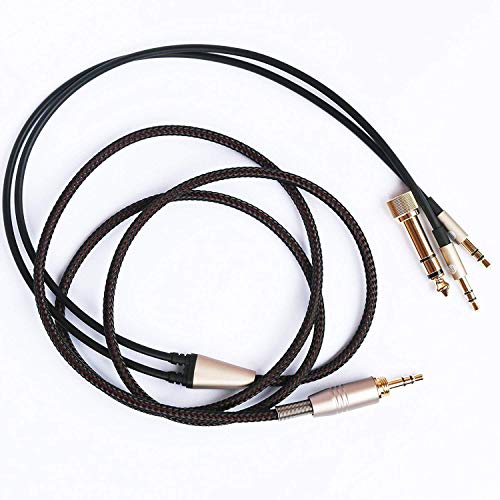 newfantasia Ersatz Kabel Für Beyerdynamic T1 2 nd Generation/T5p zweite Generation Kopfhörer 3,5 mm & Adapter 6,35 mm Stecker an 2 x 3,5 mm Klinke Stecker Audio HiFi Kordel 1,2 m/122 cm von NewFantasia