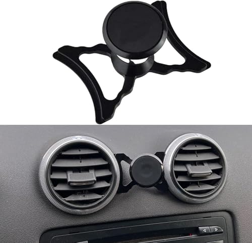 NewTH Magnet Auto Halterung für Audi A3 8P / S3 8P (2004-2013), Magnet Auto Handyhalterung Geeignet für Smartphones GPS Handyhalterung mit 360 Grad Drehbar Phone Holder Mount, Schwarz von NewTH