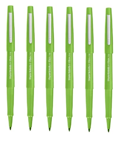 Paper Mate Flair Filzstifte, mittlere Spitze, Lime Lei, 6 Stück von Newell Brands