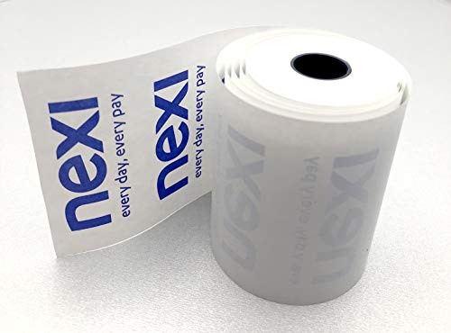 Nexi, 50 Rollen Thermopapier für Pos, Box von Rollen für Bonrollen 57 mm x 18 m, Thermopapier 55 g, kompatibel mit traditionellen POS von Nexi