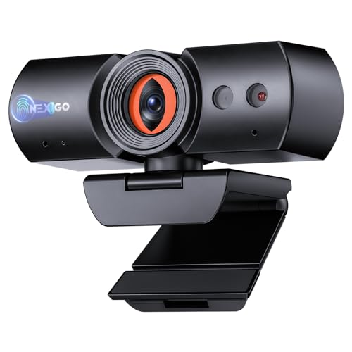 NexiGo HelloCam Pro, Webcam mit Windows Hello, 1080P 60FPS Autofokus, Echter Datenschutz, Automatischer elektronischer Verschluss, Computerkamera, Mikrofon, Gesichtsverbesserung, HD-USB-Webcam von NexiGo