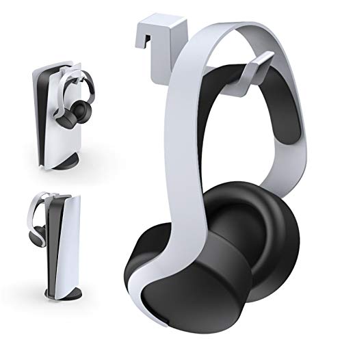 NexiGo PS5 Kopfhörer Halter, [Minimalistisches Design] Mini-Kopfhöreraufhänger mit Stützleiste, für Sony Playstation 5 Gaming Headset, Weiß von NexiGo