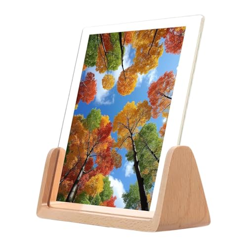 Bürofoto Frame - Holzfoto -Rahmen, rustikale Fotomobilrahmen | Dekorative Fotorahmen in Form eines U, rustikale Fotomotorrahmen mit transparenter Acrylpanel, um Fotos anzuzeigen von Nexusectar