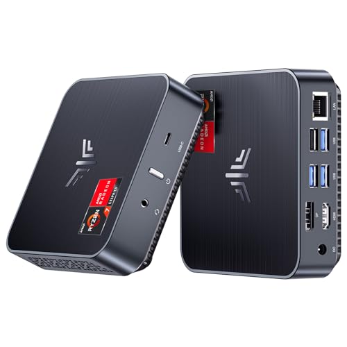 NiPoGi AM02PRO Mini PC AMD Ryzen 7 5800U 16GB Dual DDR4 512GB Nvme PCle3.0 SSD Micro Desktop Computer mit Radeon RX Vega 8 Support DP+HDMI 4K,WiFi 6,BT5.2 Für Business/Home/Office/Light Gaming von NiPoGi