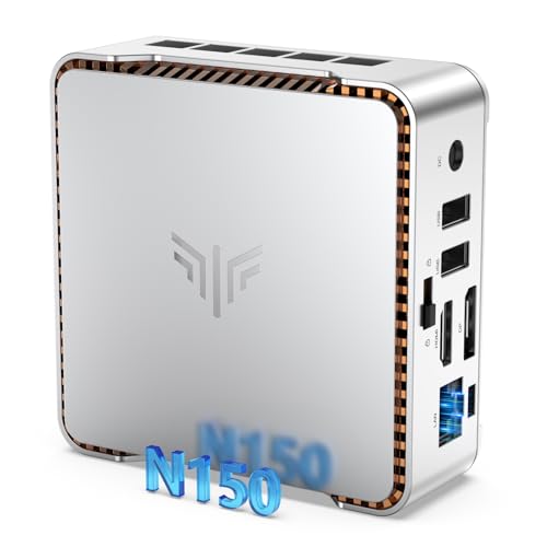 NiPoGi E2 Mini PC W-11 Pro, Ιntel Twin Lake N150(bis zu 3,6 GHz, 6 W TDP), 16 GB DDR4 512 GB M.2 SSD Mini Desktop Computer, 4K Dual Display, HDMI 2.0, DP, Dual-WiFi, VESA-Halterung für Schule, Büro. von NiPoGi