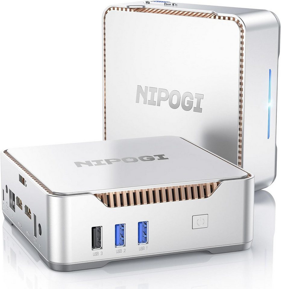 NiPoGi Mini-PC (Intel Celeron, ‎Intel UHD Graphics 4K UHD Triple Display, 16 GB RAM, 0 GB HDD, 512 GB SSD, 12th Gen Intel Alder Lake-N95 Mini PC with 4K UHD Windows 11 Pro) von NiPoGi