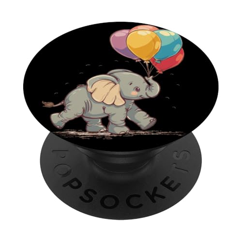 Elefant und Luftballons Kostüm für Jungen und Mädchen PopSockets mit austauschbarem PopGrip von Nice Elephant with Balloons Outfit