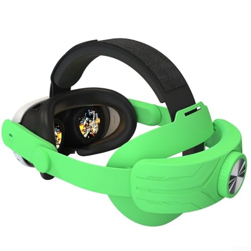 Niceminiwall For Meta For Quest 3S VR Headset For Elite Headband Upgrade - Adjustable ABS Comfort Strap For Extended VR (Green) von Niceminiwall