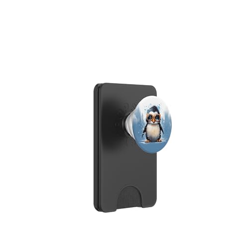 Süßer Pinguin mit Sonnenbrille Antarktis Eis Winterland PopSockets PopWallet für MagSafe von Niedliche Pinguin Geschenk Accessoires