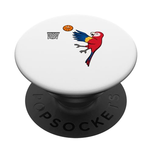 Papagei Basketball spielend Hobby Sport Vögel PopSockets Klebender PopGrip von Niedliche ironische Papagei Vogel Zitate & Sprüche