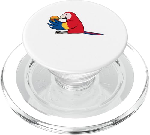 Papagei Burger Essen Fast Food Hamburger PopSockets PopGrip für MagSafe von Niedliche ironische Papagei Vogel Zitate & Sprüche