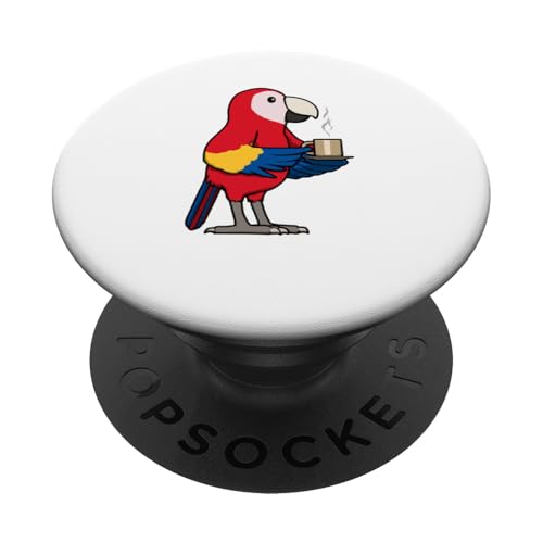 Papagei Kaffee Montag Büro Vögel PopSockets Klebender PopGrip von Niedliche ironische Papagei Vogel Zitate & Sprüche