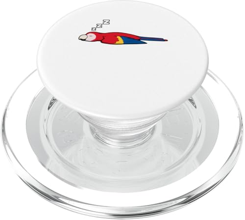 Papagei schlafend Niedliche Vögel PopSockets PopGrip für MagSafe von Niedliche ironische Papagei Vogel Zitate & Sprüche