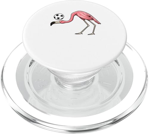 Flamingo Fußballspieler Hobby Sport PopSockets PopGrip für MagSafe von Niedlicher Flamingo Exotische Silhouette Tiere