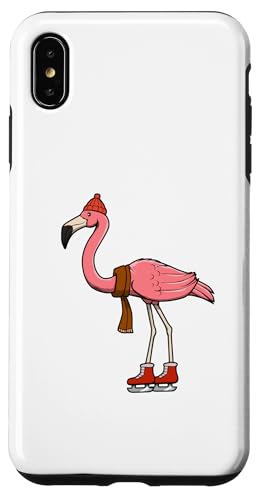 Schlittschuhlaufen Flamingo Hobby Exotische Vögel Hülle für iPhone XS Max von Niedlicher Flamingo Exotische Silhouette Tiere