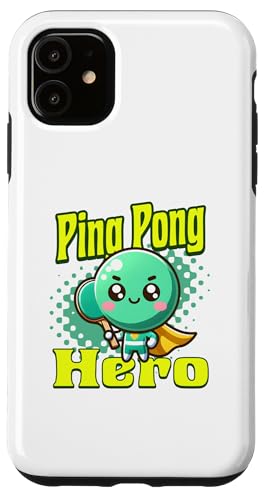 Hülle für iPhone 11 Niedlicher Superheld Tischtennis Super Ping-Pong Held von Niedlicher Helden Tischtennisschläger