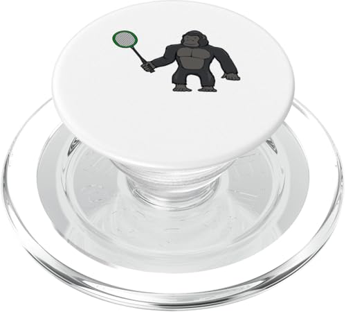 Gorilla Monkey Badminton Spieler Hobby Sport PopSockets PopGrip für MagSafe von Niedliches Hobby Wildtiere Dschungeltiere