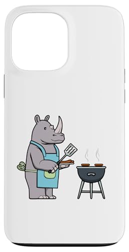 Hülle für iPhone 13 Pro Max Rhino Grill Nashorn Dschungeltiere Barbecue von Niedliches Hobby Wildtiere Dschungeltiere