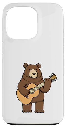 Hülle für iPhone 13 Pro Niedlicher Bär Gitarrenspieler Musikinstrument Musikant von Niedliches Hobby Wildtiere Dschungeltiere