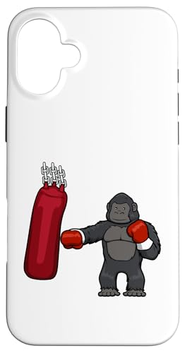 Hülle für iPhone 16 Plus Gorilla Boxen Hobby Boxen Sport Boxer von Niedliches Hobby Wildtiere Dschungeltiere