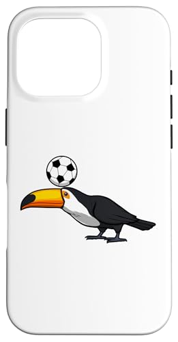 Hülle für iPhone 16 Pro Niedlicher Tukan Exotischer Vogel Dschungel Fußballspieler von Niedliches Hobby Wildtiere Dschungeltiere