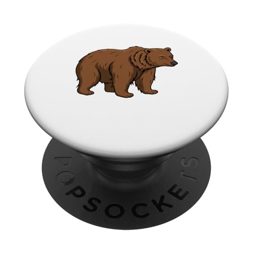 Niedliche Wildtiere Bär Grizzly Naturliebhaber PopSockets Klebender PopGrip von Niedliches Hobby Wildtiere Dschungeltiere