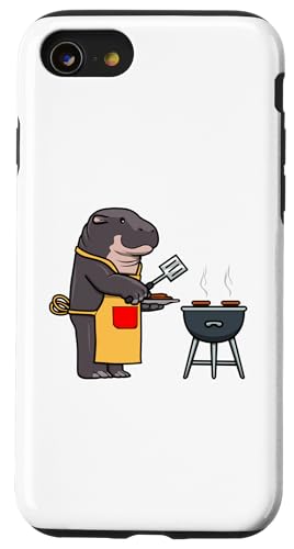 Hülle für iPhone SE (2020) / 7 / 8 Nilpferd Grillen Grillen Wildtiere von Niedliches Nilpferd Waldtier Zitate