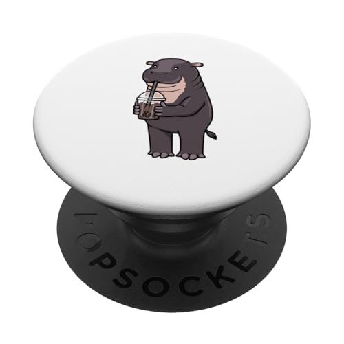 Nilpferd Tee Entspannend Niedliche Wildtiere PopSockets Klebender PopGrip von Niedliches Nilpferd Waldtier Zitate