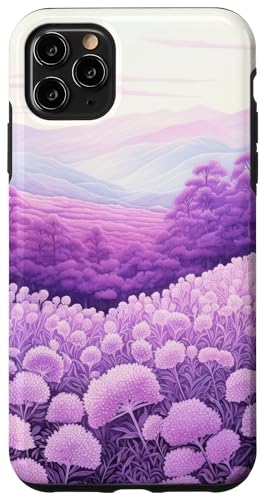 Hülle für iPhone 11 Pro Max Lila Blumenfeld Landschaften Lavendel im Freien von Night Sky Pattern Lover