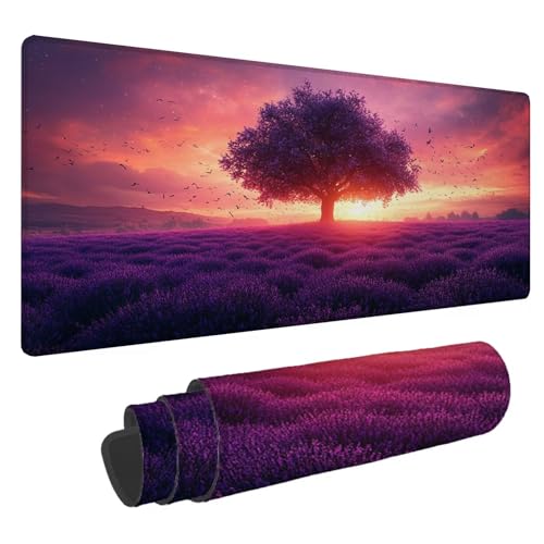 Baum Mauspad 1500x800x3mm Mousepad Groß, Vogel Schreibtischunterlage mit Anti-Rutsch Basis, XXL Gaming Mouse Pad Verbessert Präzision und Geschwindigkeit for Maus und Tastatur, für PC, Laptop N-843 von Nigsnxng